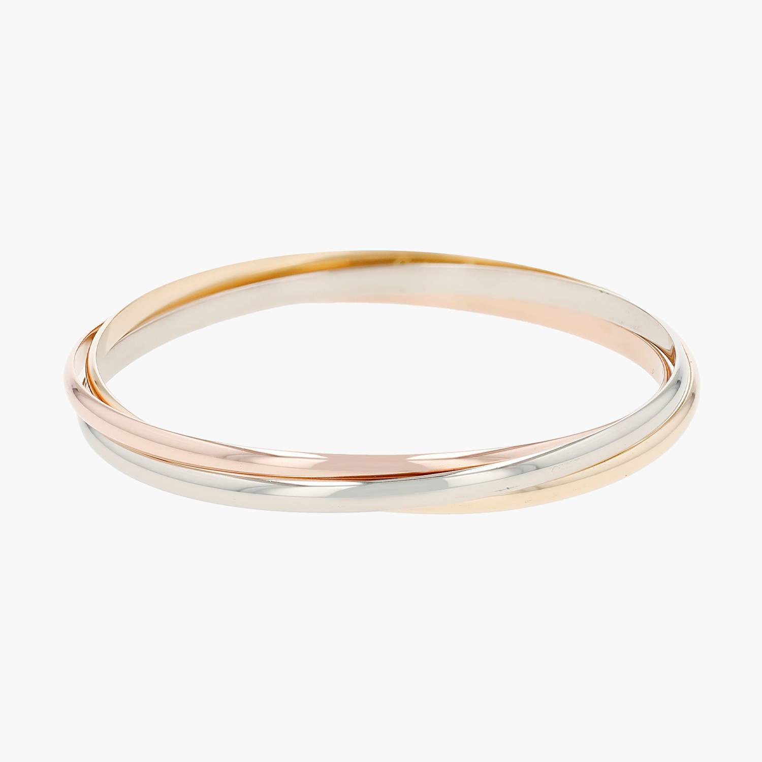 Brazalete Cartier Trinity modelo pequeño de 3 oros