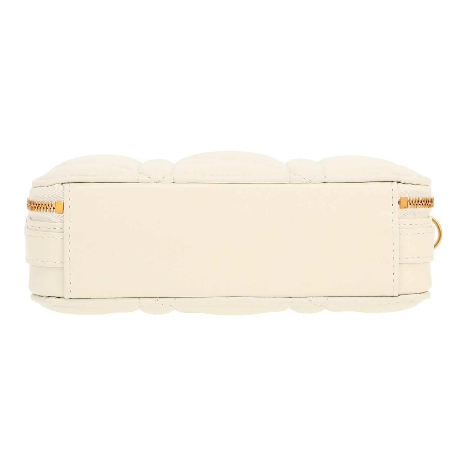 Sac bandoulière Dior  Caro en cuir cannage blanc - Detail D1