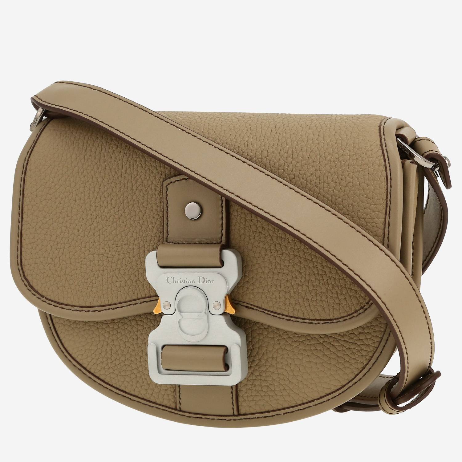 Dior  Gallop shoulder bag  in taupe grained leather