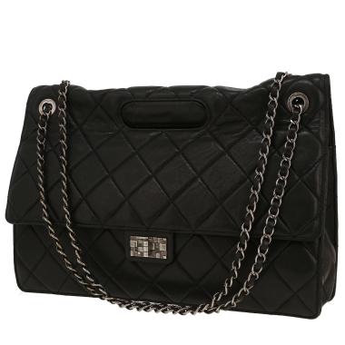 Bolso de mano Chanel  2.55 en cuero acolchado negro