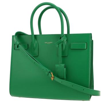 Saint Laurent  Sac de jour Baby handbag  in green leather