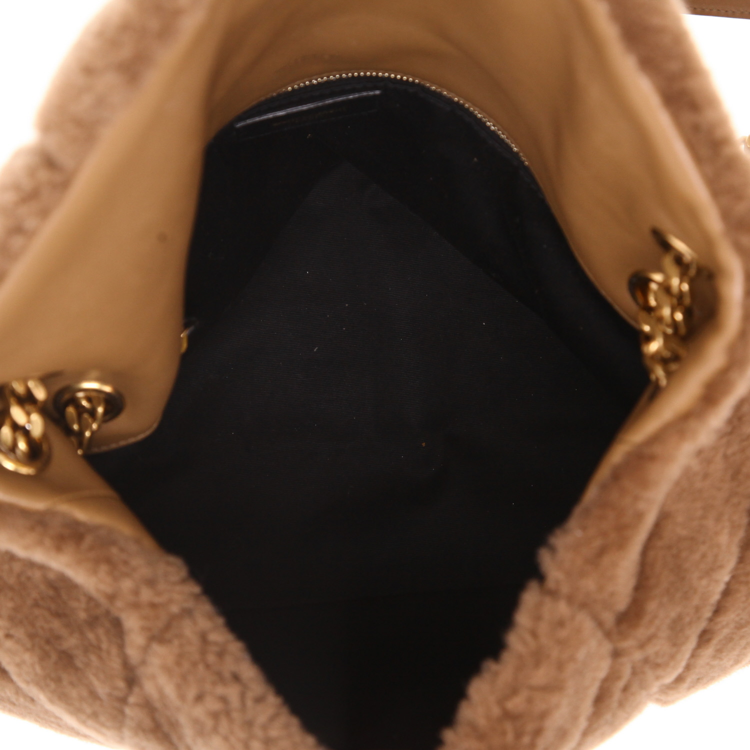 Borsa Saint Laurent  Puffer modello medio  in  marrone e pelle marrone - Detail D3