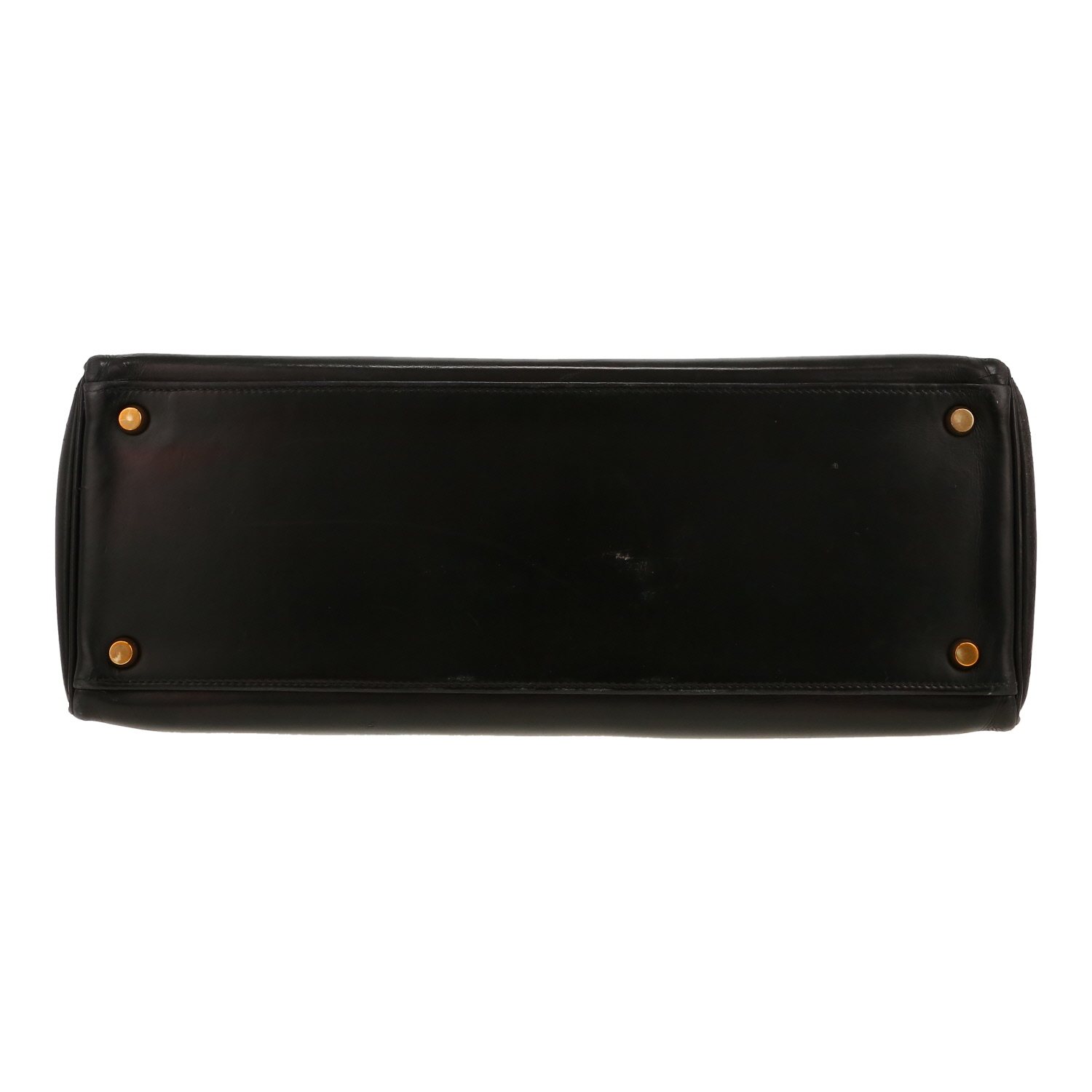 Hermès  Kelly 35 cm handbag  in black box leather - Detail D1