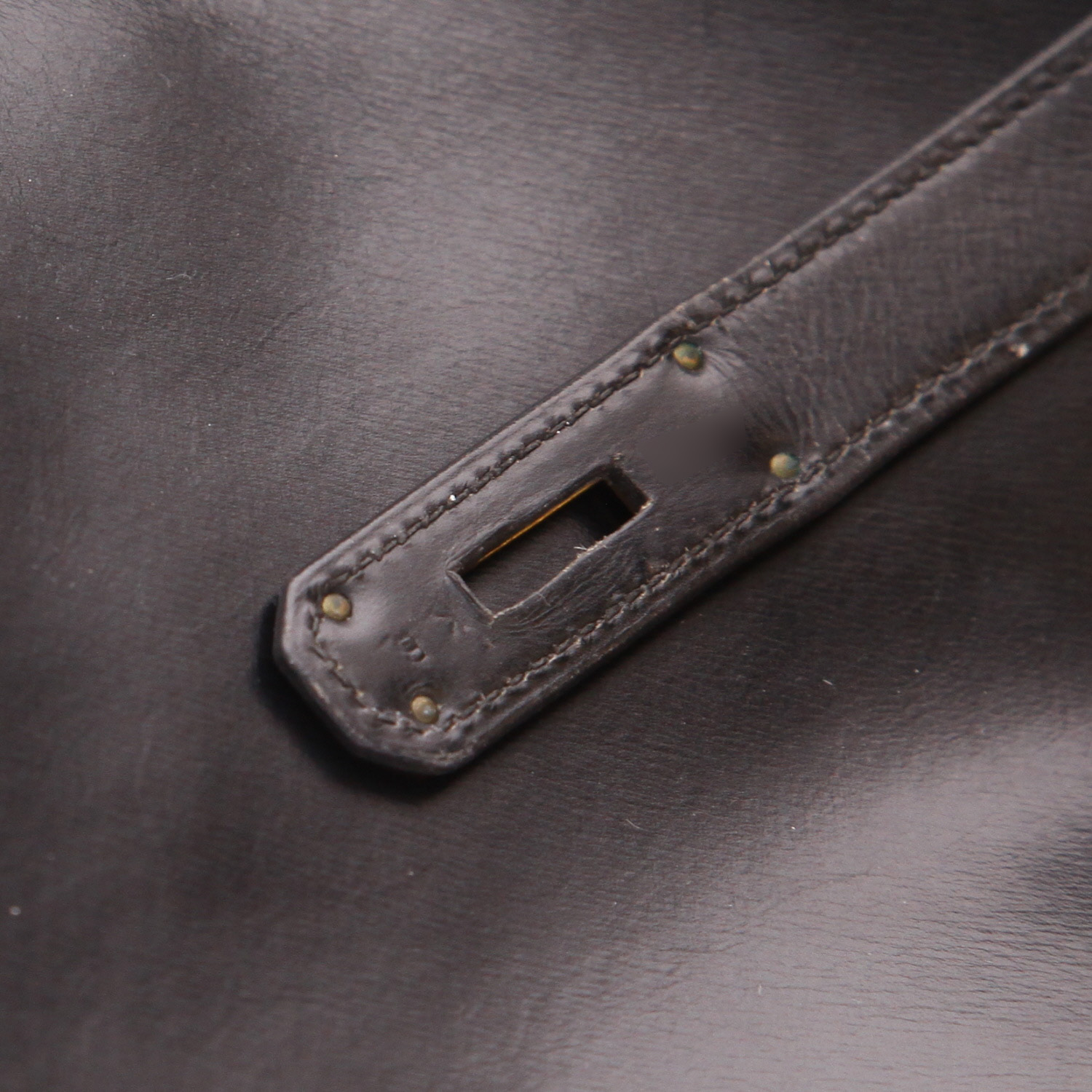 Borsa Hermès  Kelly 35 cm in pelle box nera - Detail D4