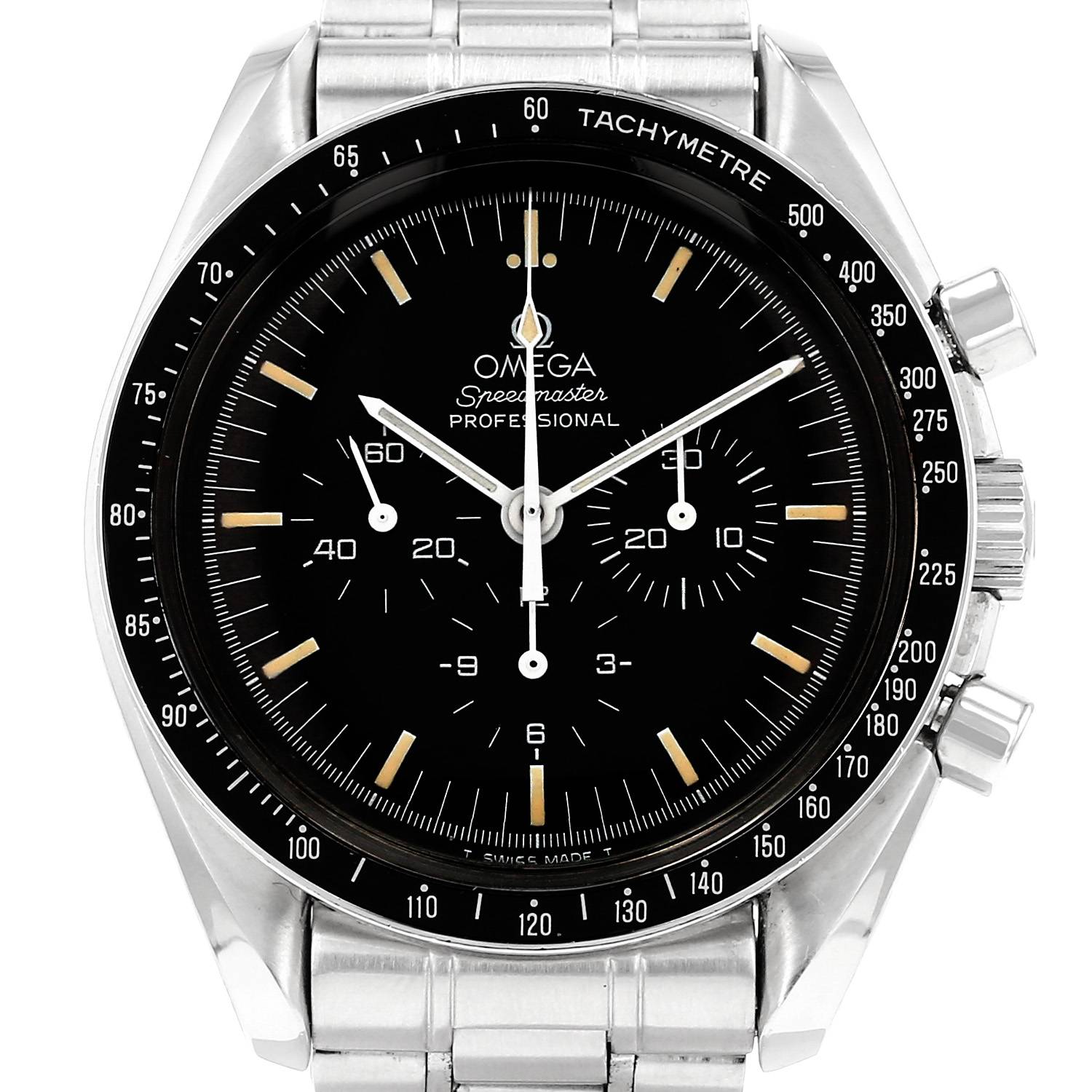 Montre Omega Speedmaster en acier Ref: Omega - 145 0022 Vers 1990 Montre Omega Speedmaster en acier Ref: Omega - 145 0022 Vers 1990