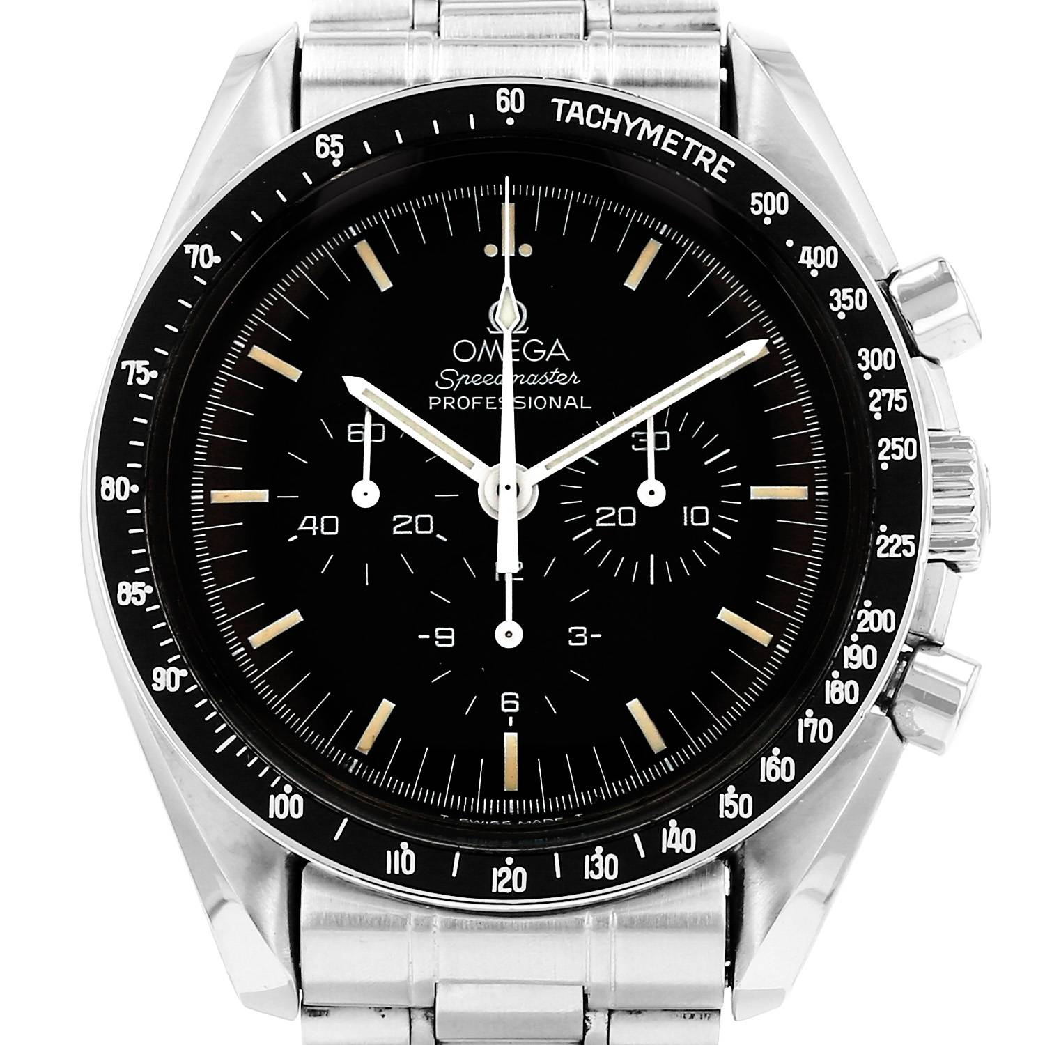 Montre Omega Speedmaster en acier Ref: Omega - 145022 Vers 1990 Montre Omega Speedmaster en acier Ref: Omega - 145022 Vers 1990