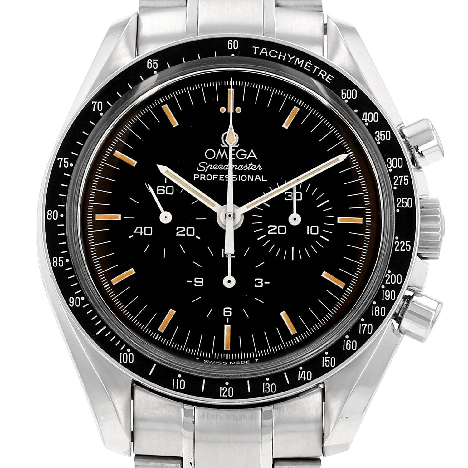 Montre Omega Speedmaster en acier Ref: Omega - 145 0022 Vers 1990 Montre Omega Speedmaster en acier Ref: Omega - 145 0022 Vers 1990