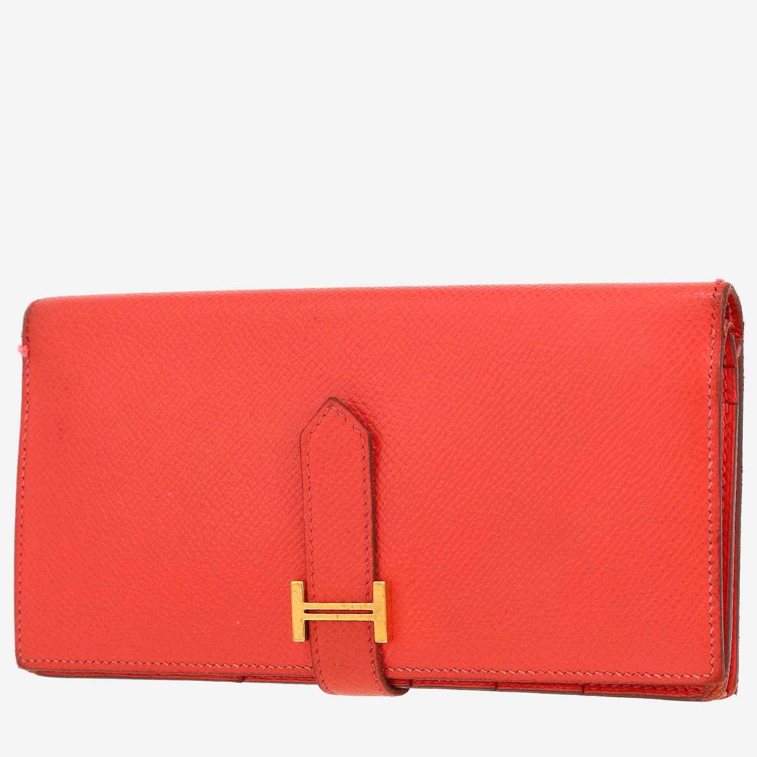 Hermès  Bearn wallet  in pink epsom leather