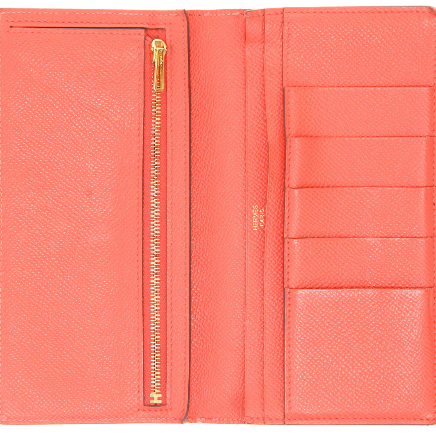 Hermès  Bearn wallet  in pink epsom leather - Detail D3