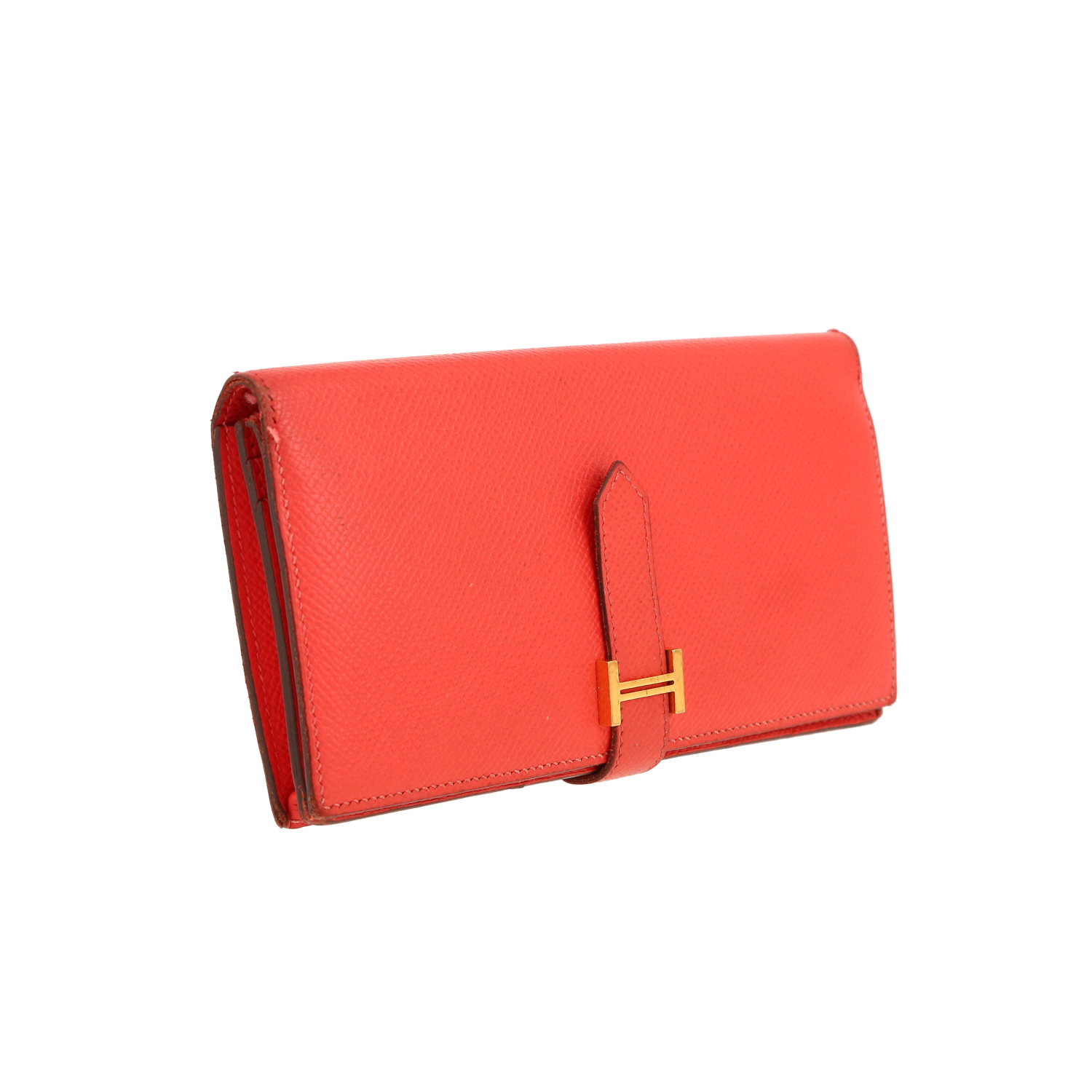 Portafogli Hermès  Bearn in pelle Epsom rosa - Detail D5