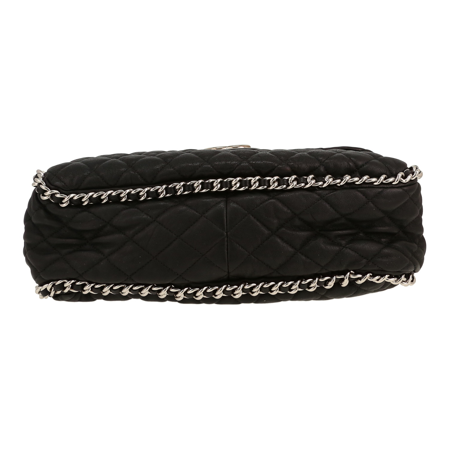 Sac à main Chanel   en cuir matelassé noir - Detail D1