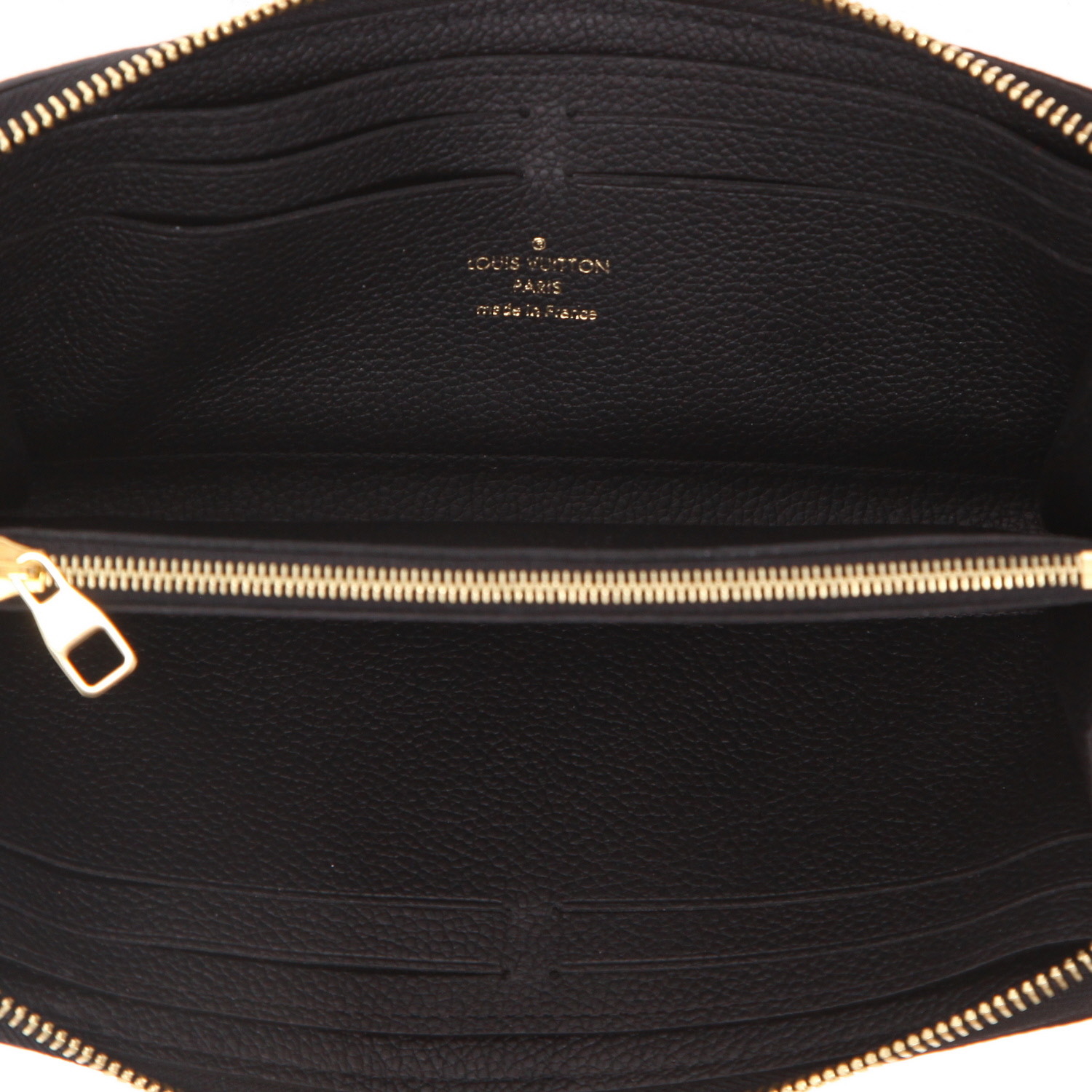 Portafogli Louis Vuitton  Clémence in pelle monogram con stampa nera - Detail D3