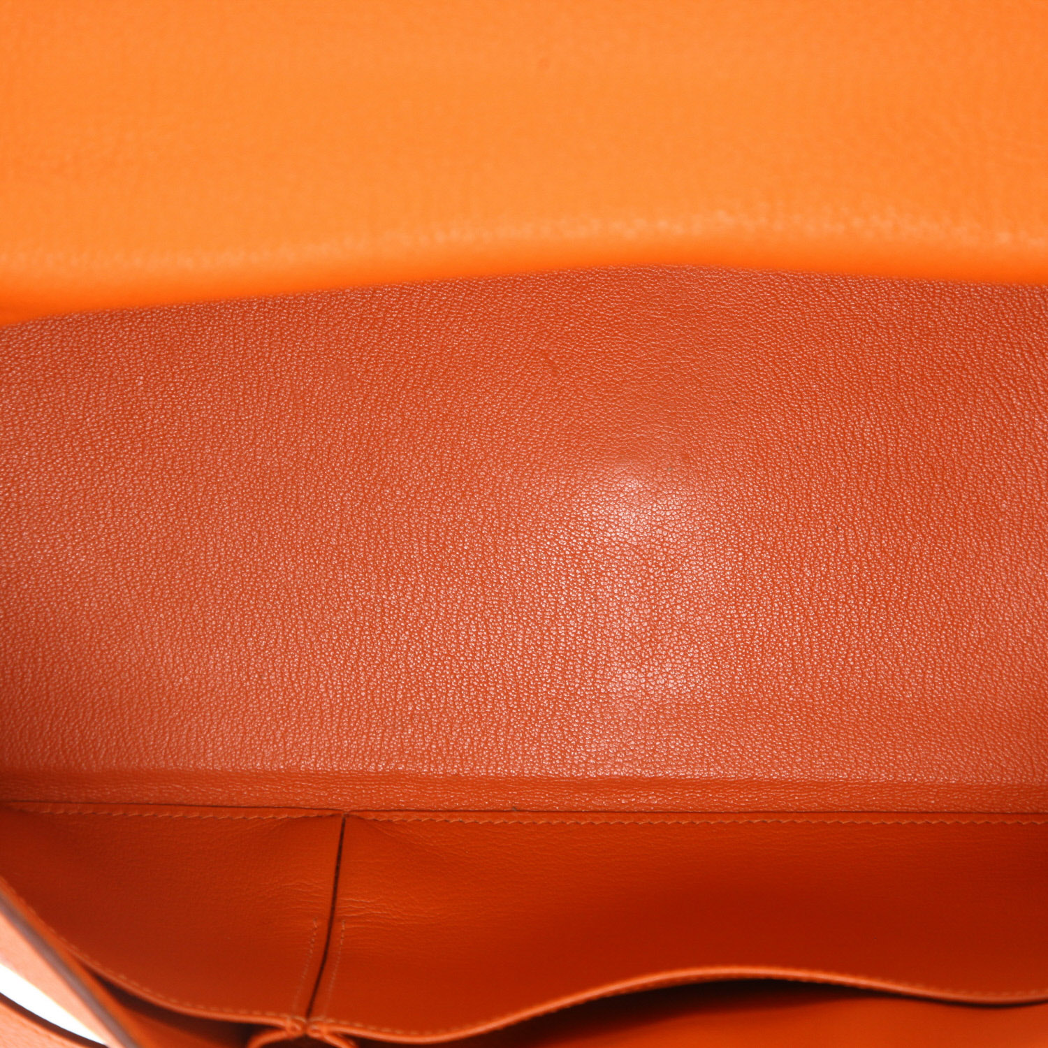 Hermès  Kelly Shoulder handbag  in orange togo leather - Detail D3