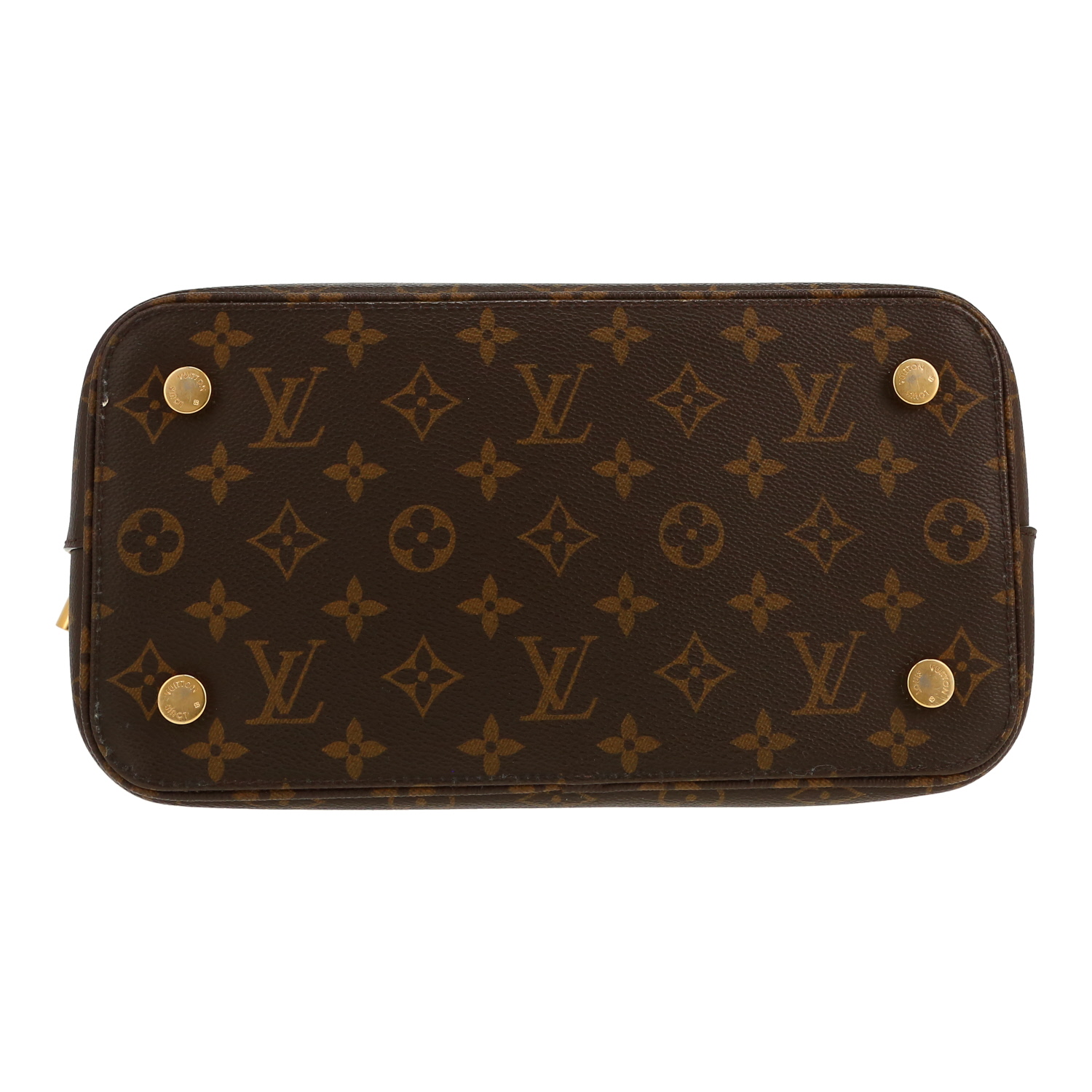 Sac à main Louis Vuitton  Lockit en toile monogram marron et cuir naturel - Detail D1