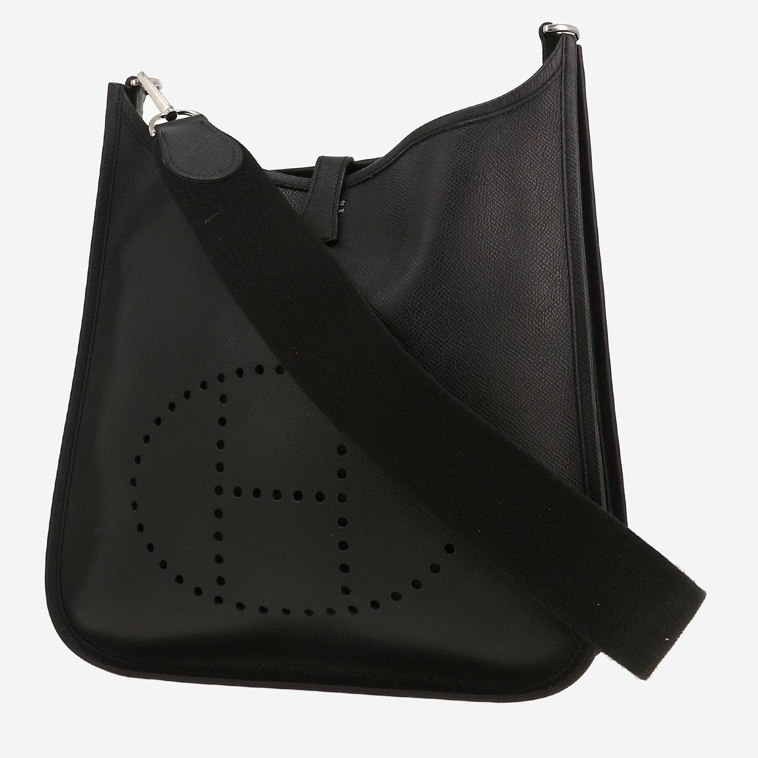 Sac bandoulière Hermès  Evelyne en cuir epsom noir