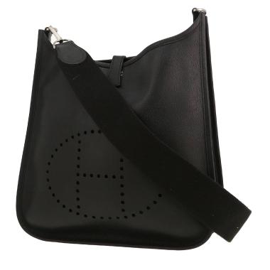 Hermès  Evelyne shoulder bag  in black epsom leather