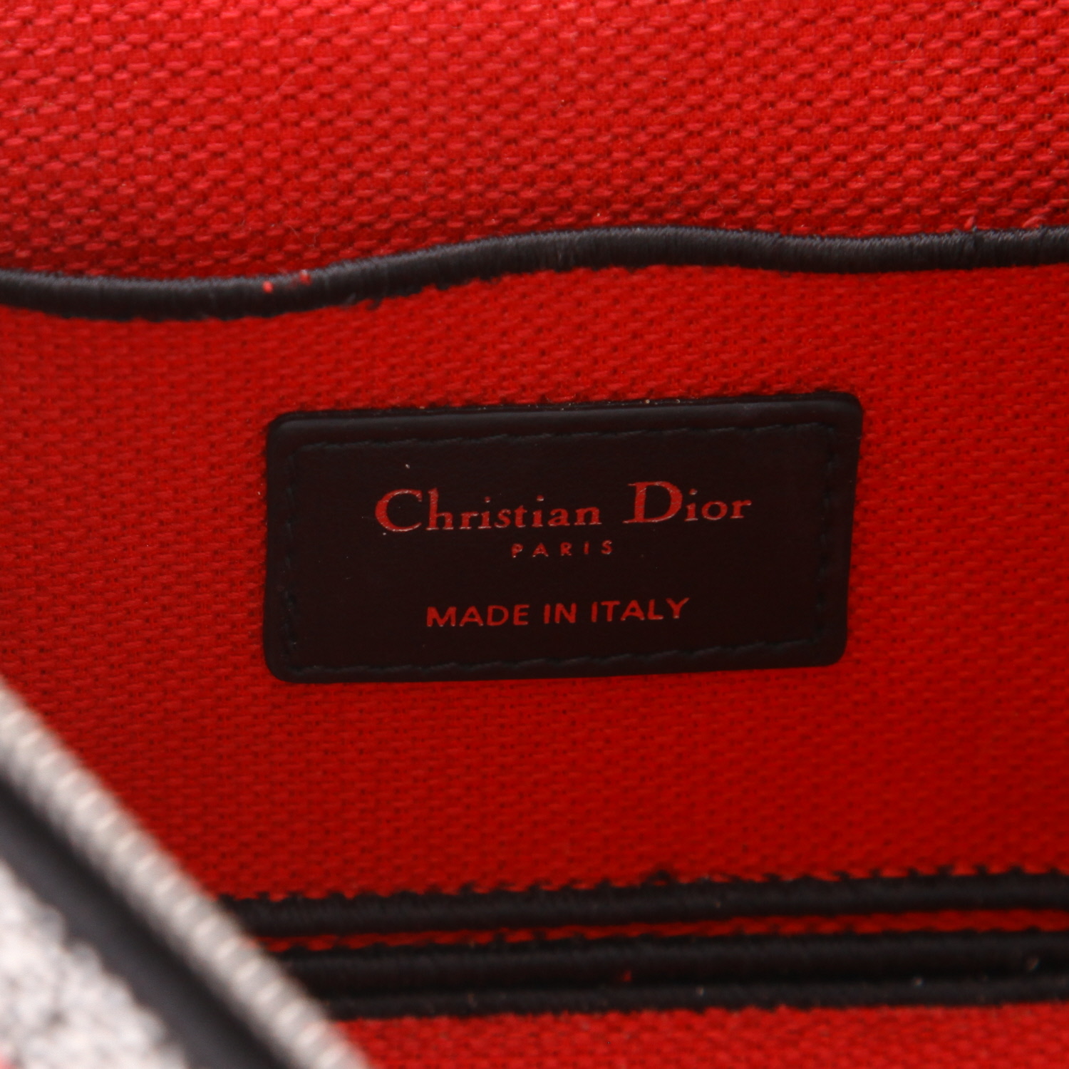 Dior  Travel Vanity vanity case  in black, white and red canvas - Detail D2