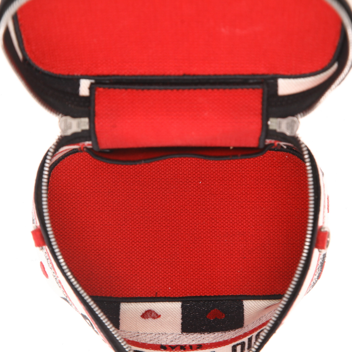 Dior  Travel Vanity vanity case  in black, white and red canvas - Detail D3