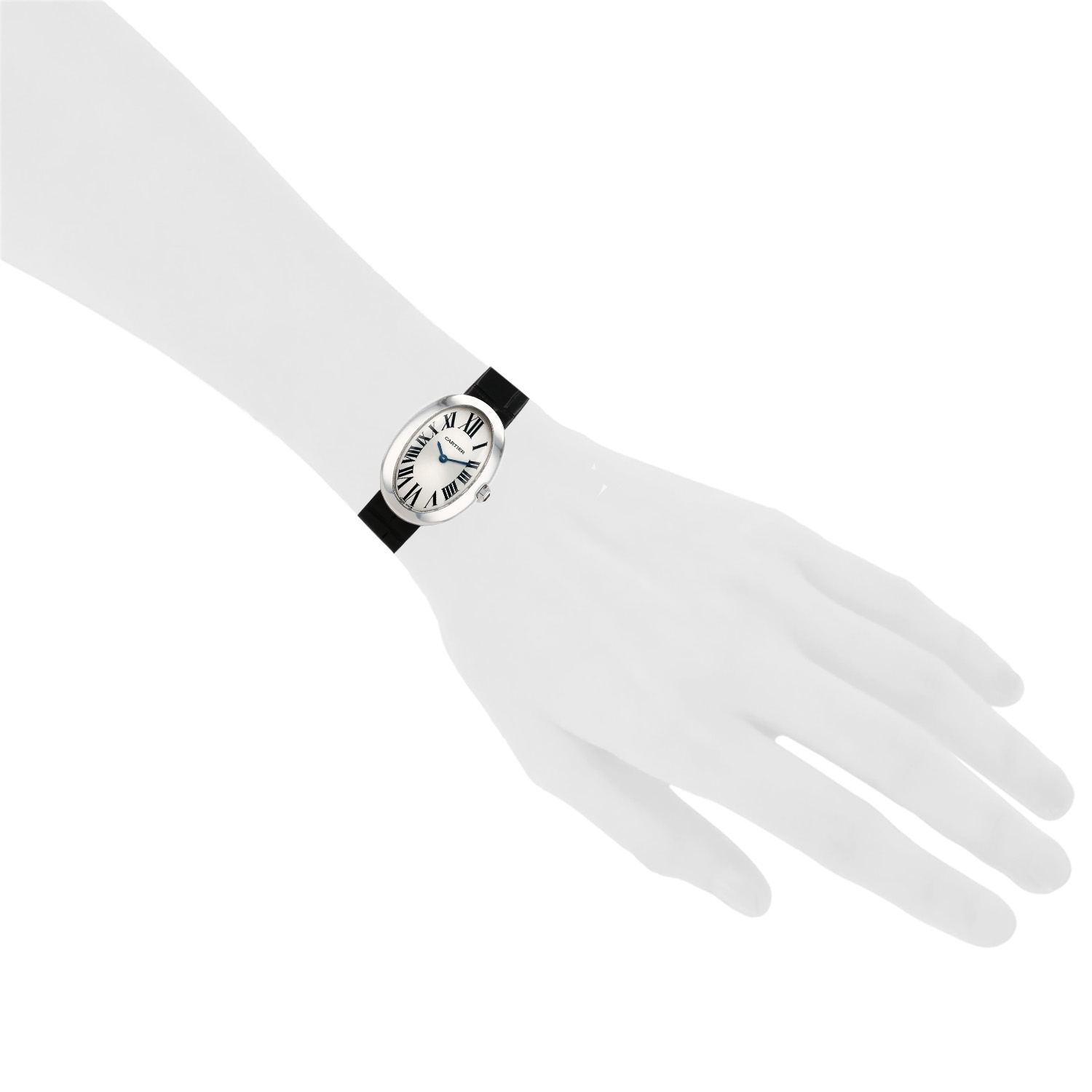 Reloj Cartier Baignoire modelo pequeño  de oro blanco Ref: Cartier - 3065  Circa 2000 - Detail D1