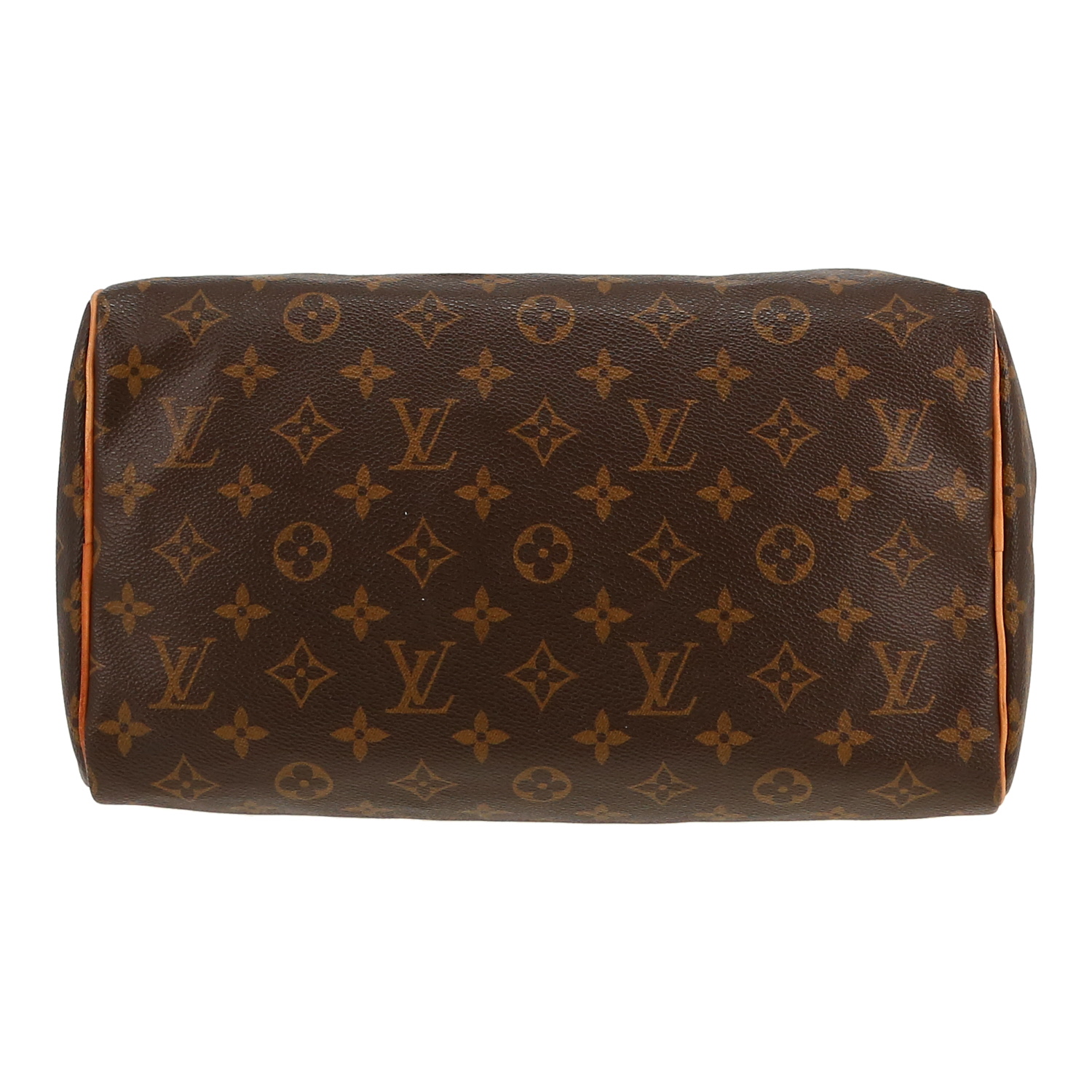 Louis Vuitton  Speedy 30 handbag  in brown monogram canvas  and natural leather - Detail D1