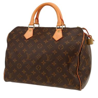 Borsa Louis Vuitton  Speedy 30 in tela monogram marrone e pelle naturale