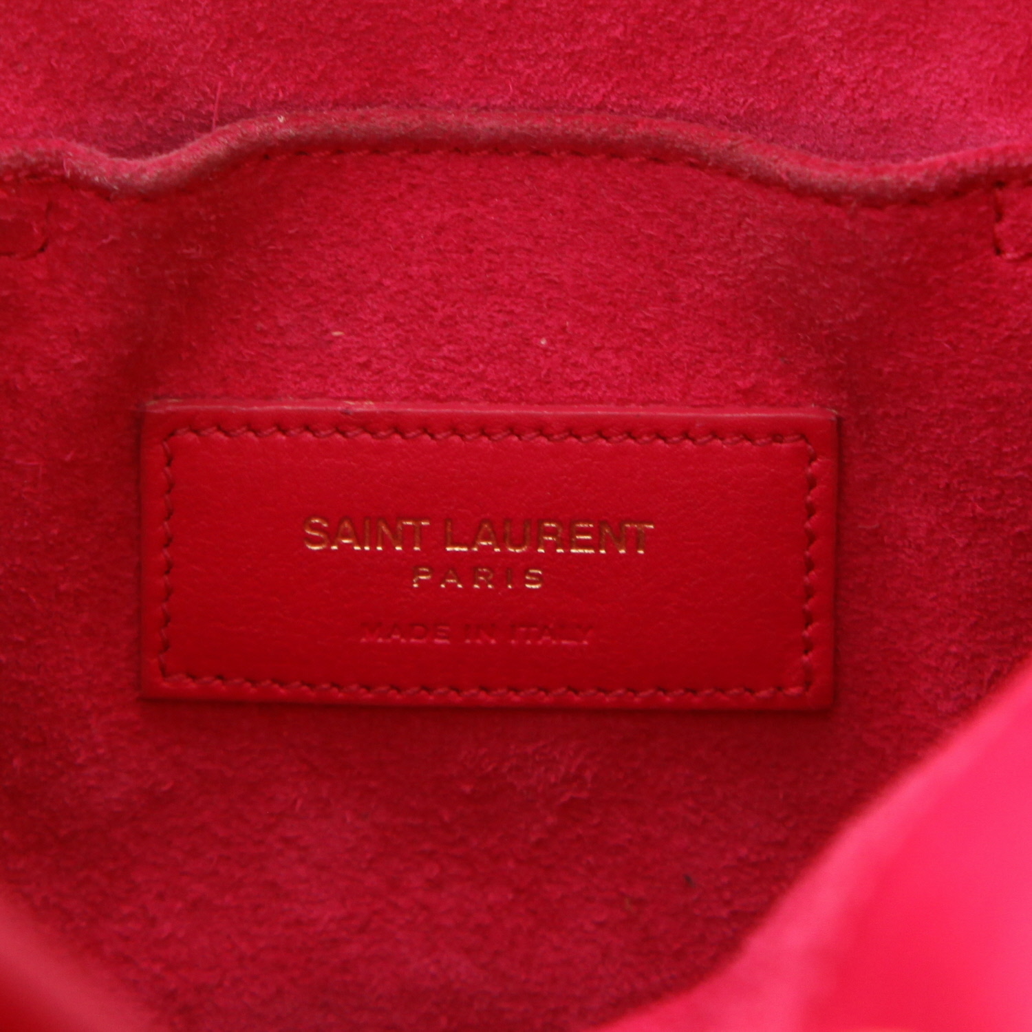 Bolso bandolera Saint Laurent  Sac de jour Nano en cuero rosa - Detail D2