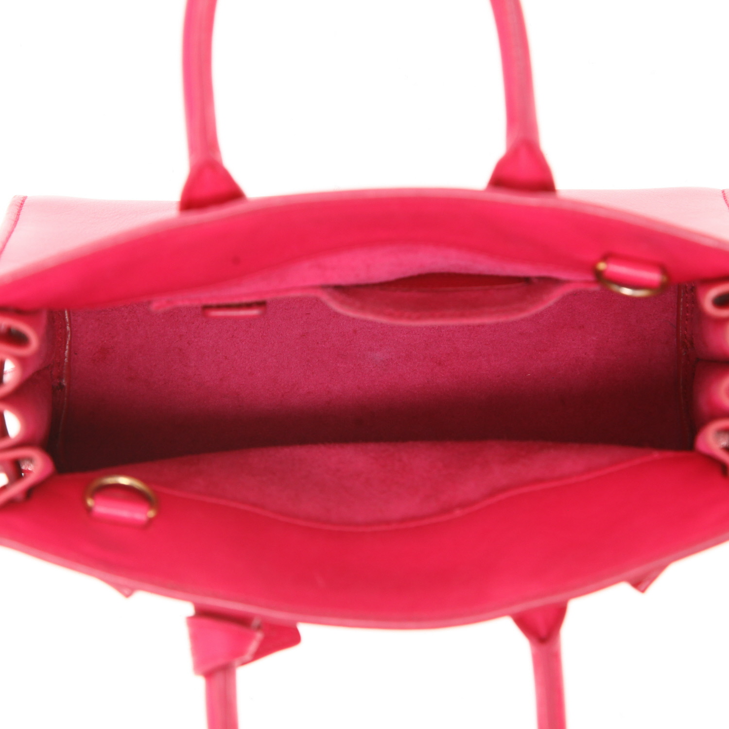 Saint Laurent  Sac de jour Nano shoulder bag  in pink leather - Detail D3