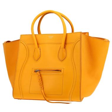 Bolso de mano Celine  Luggage en cuero amarillo