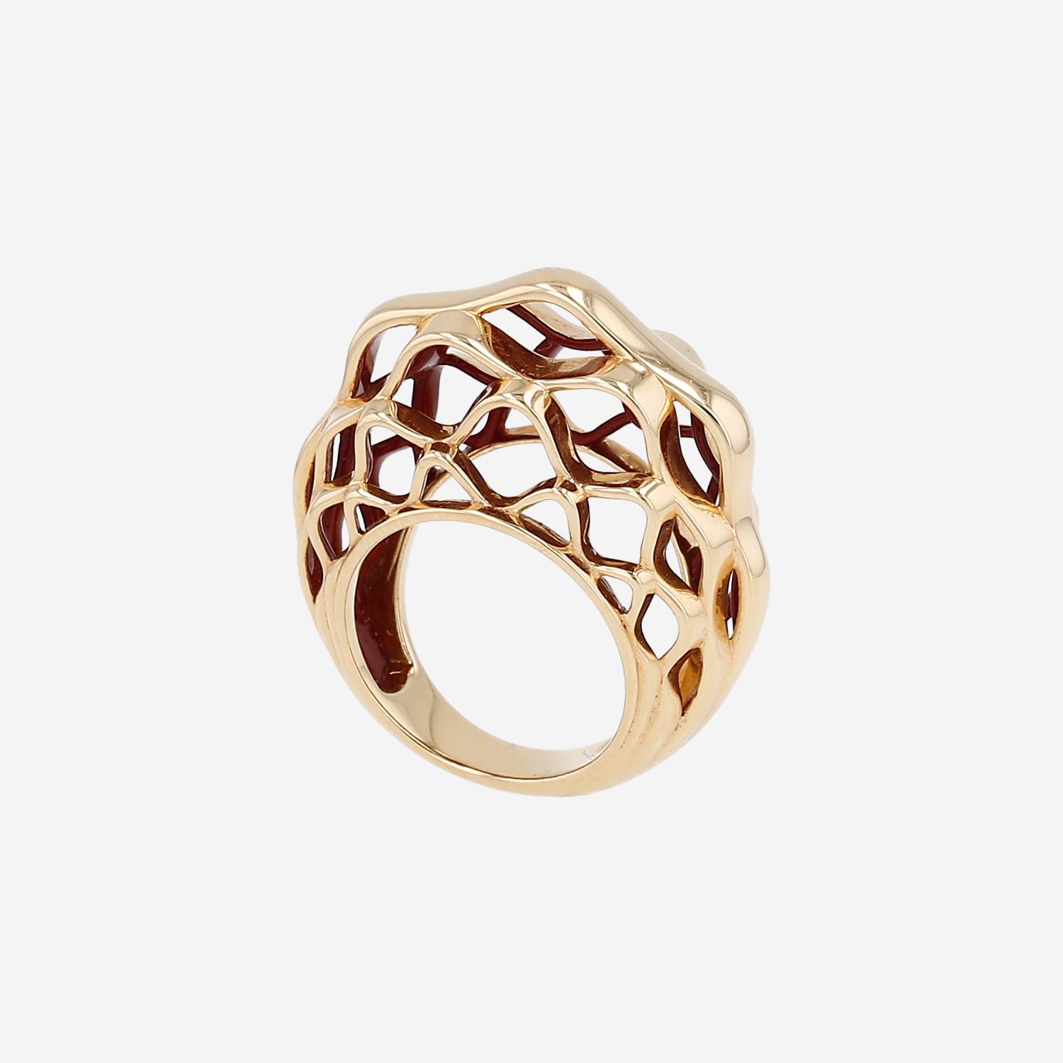 Cartier Nouvelle Vague ring in yellow gold and lacquer