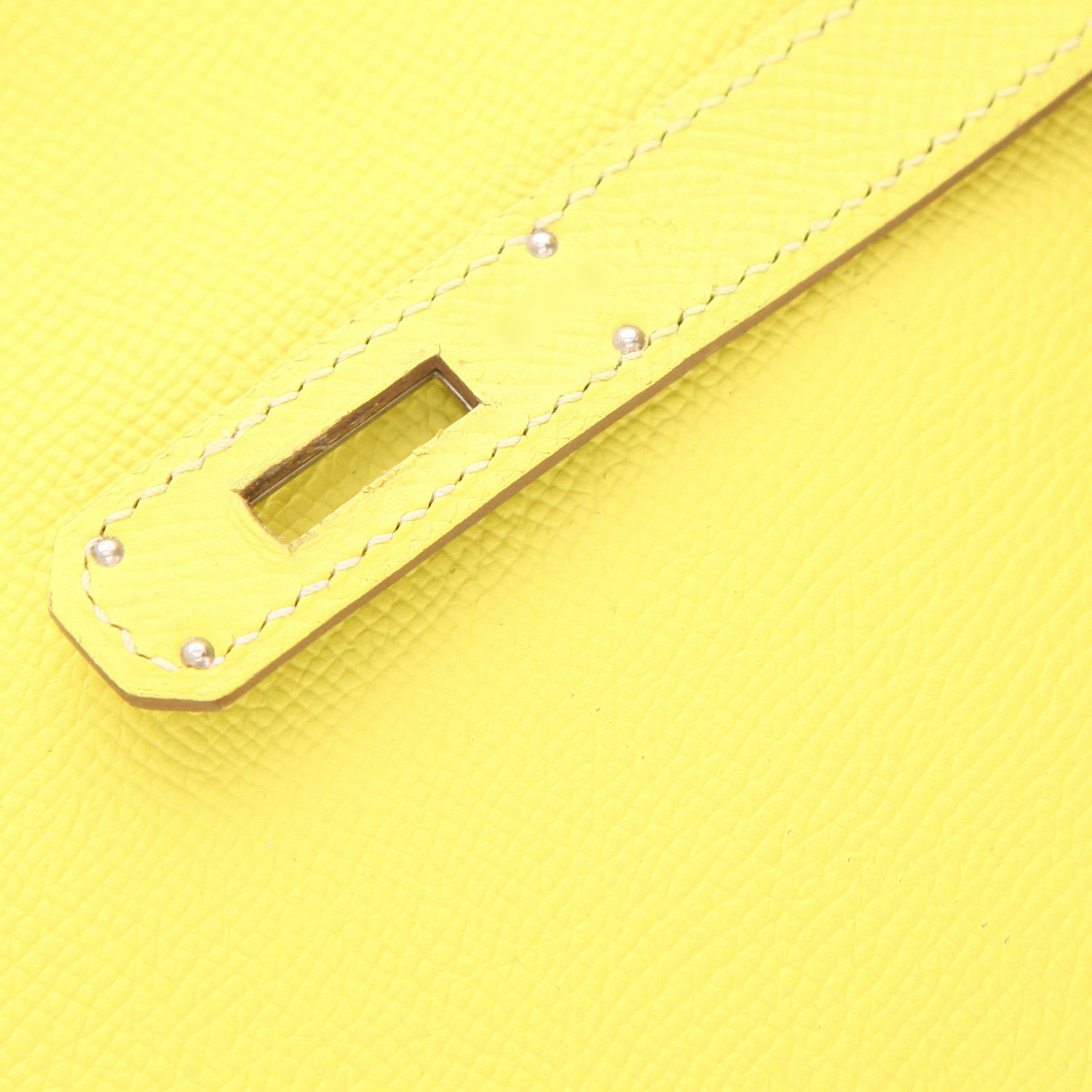 Borsa Hermès  Kelly 35 cm in pelle Epsom gialla - Detail D4