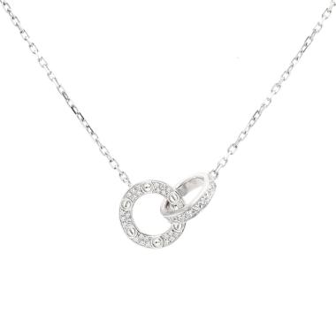 Collana Cartier Love pavé in oro bianco e diamanti