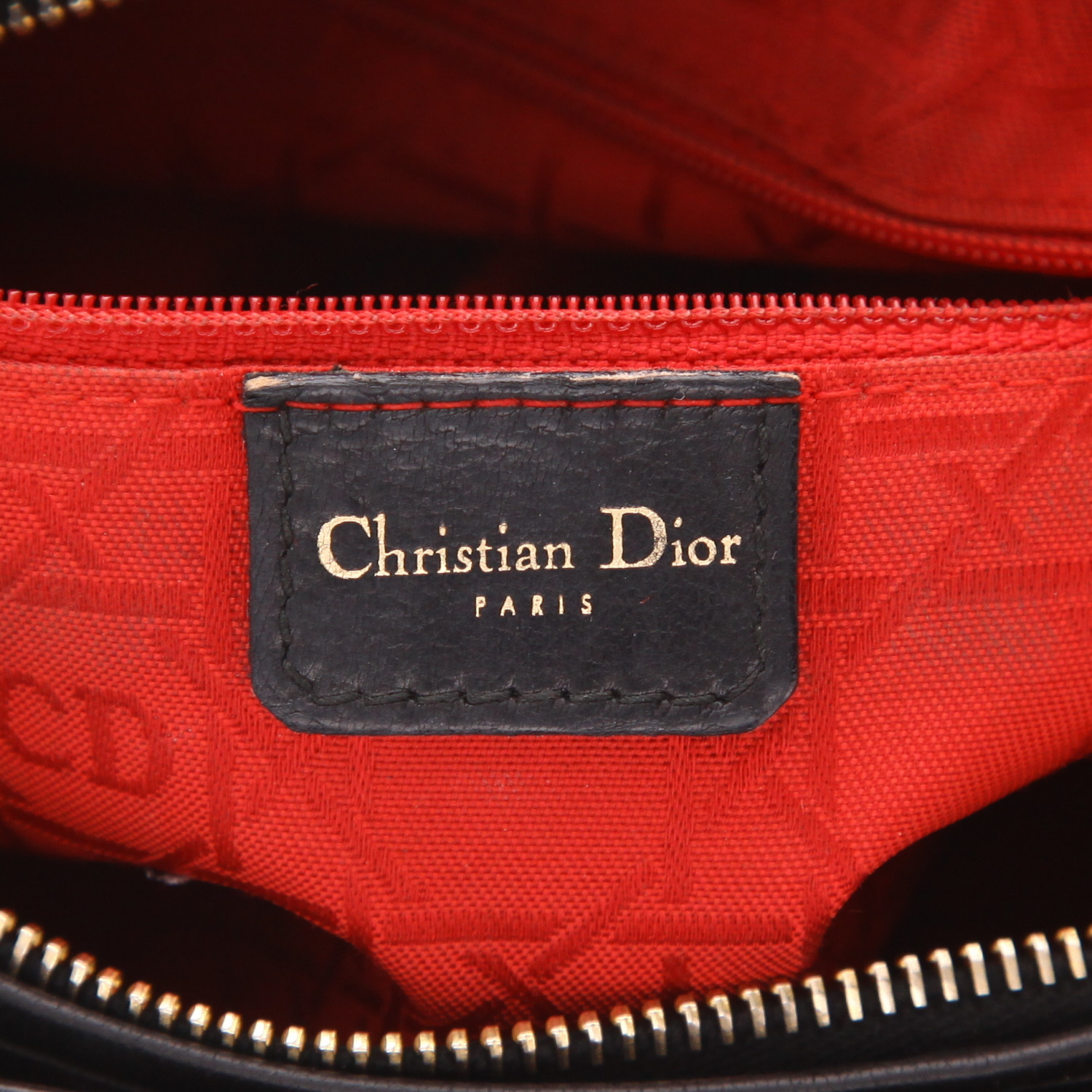 Dior  Lady Dior handbag  in black leather cannage - Detail D2