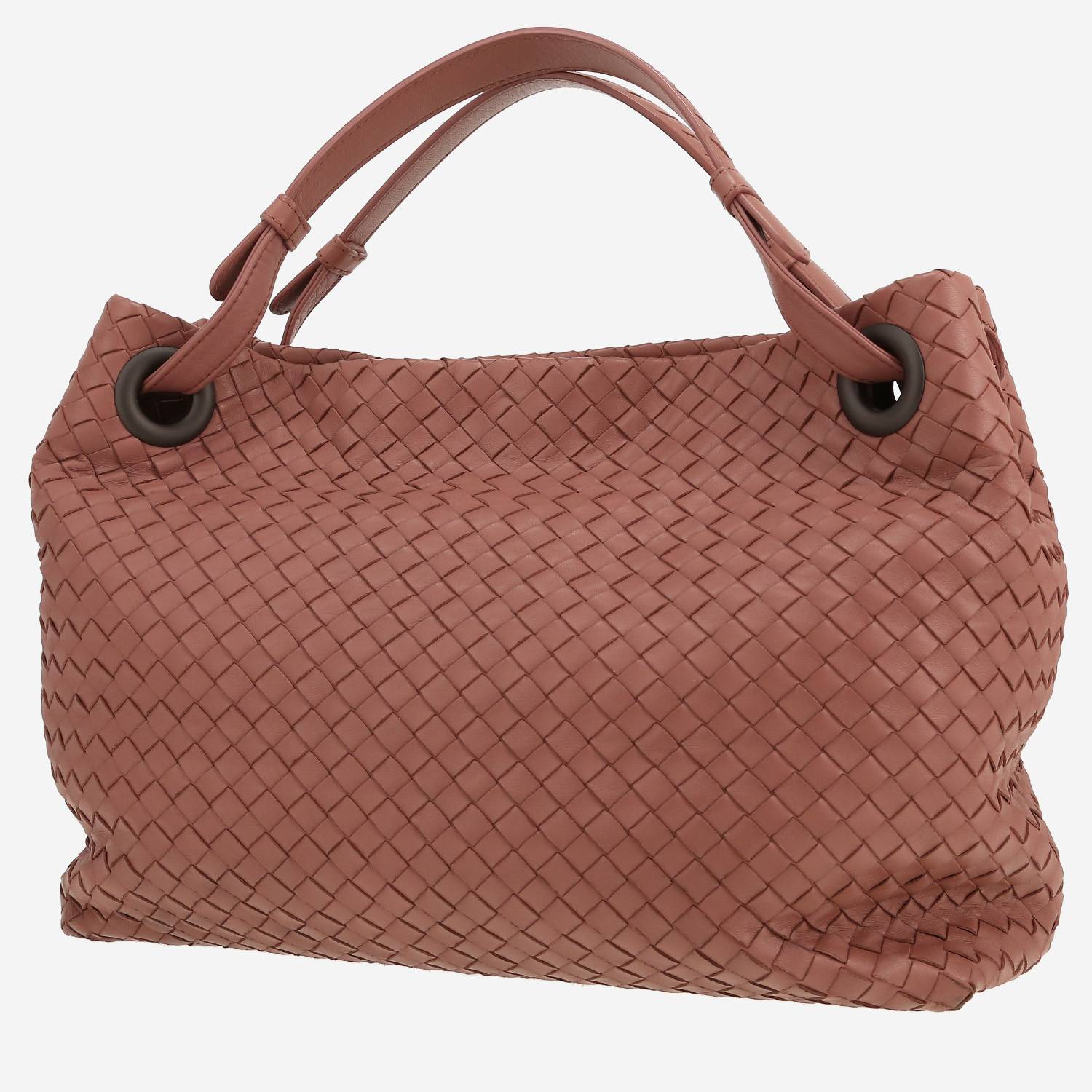 Bottega Veneta   handbag  in pink intrecciato leather