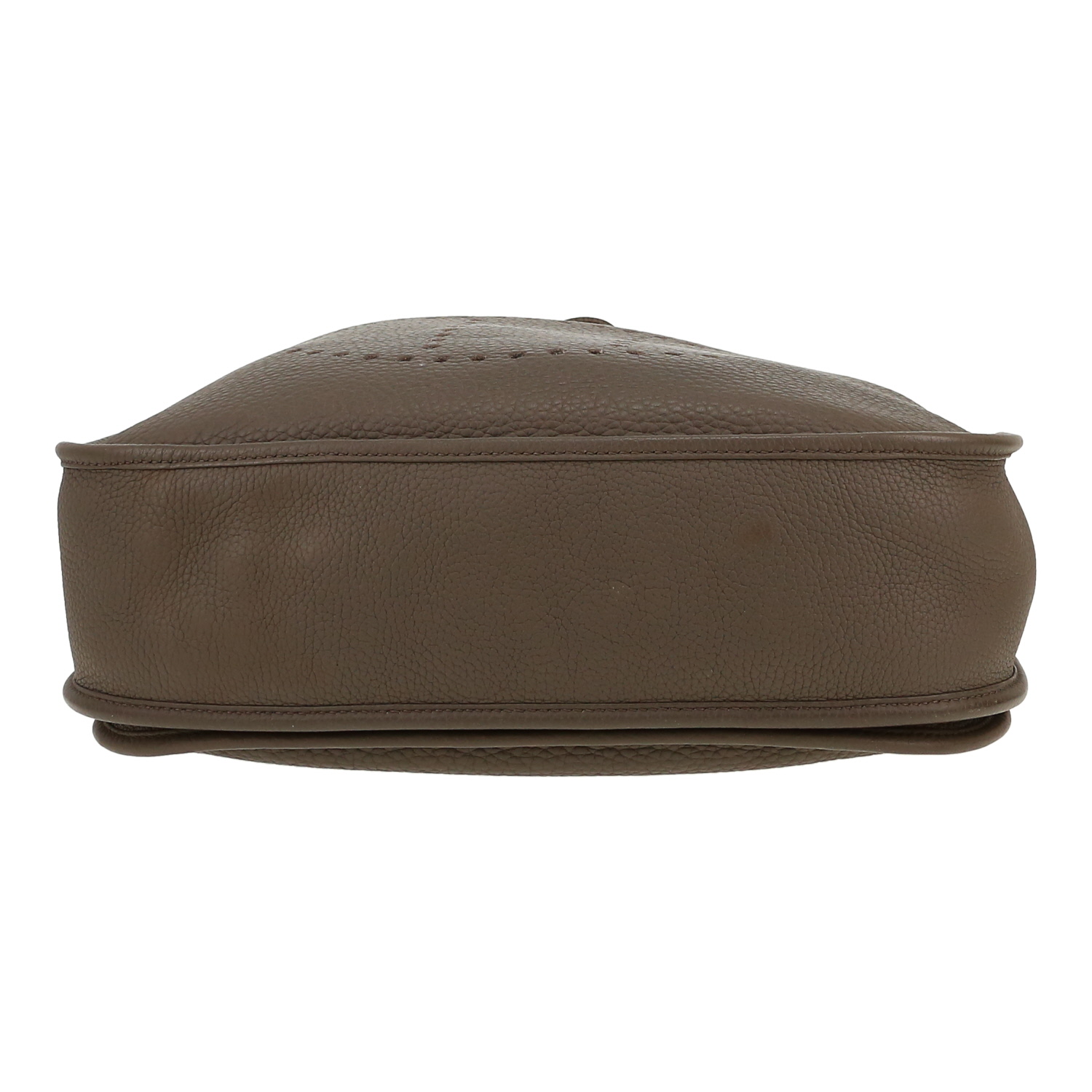 Sac bandoulière Hermès  Evelyne 29 cm en cuir togo gris - Detail D1