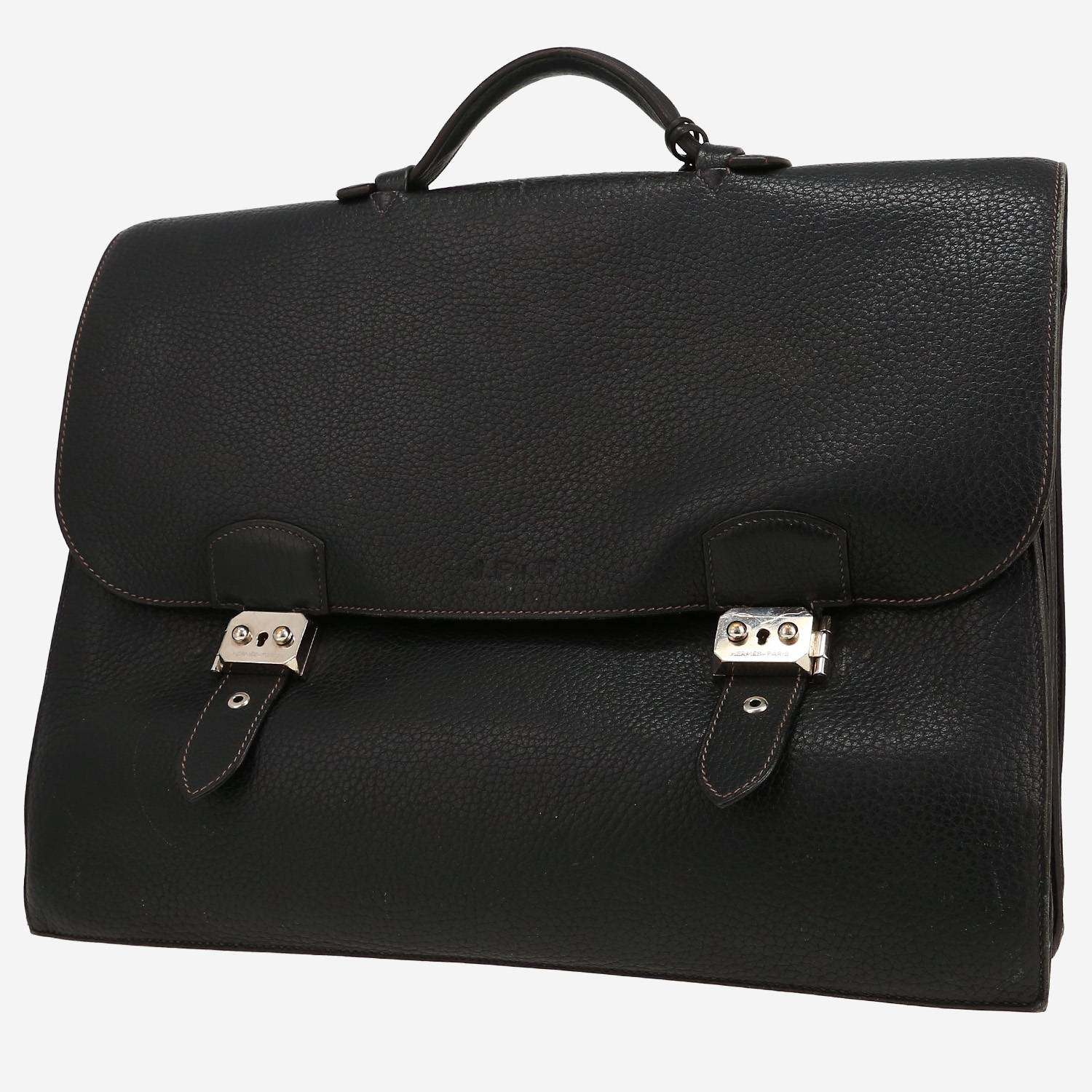 Hermès  Sac à dépêches briefcase  in black togo leather