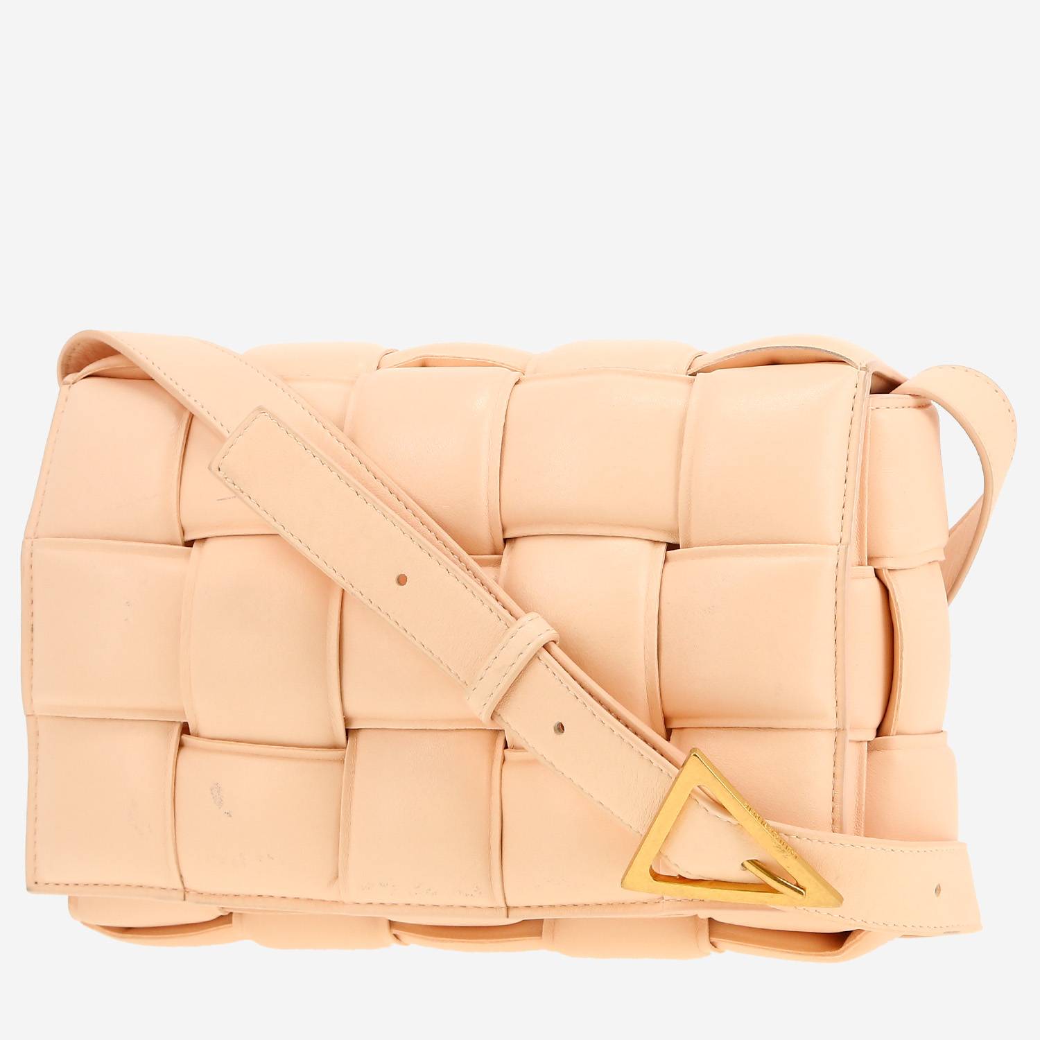 Sac bandoulière Bottega Veneta  Padded Cassette en cuir intrecciato rose-poudre