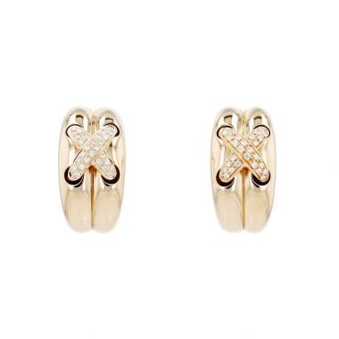 Chaumet Lien earrings in yellow gold and diamonds