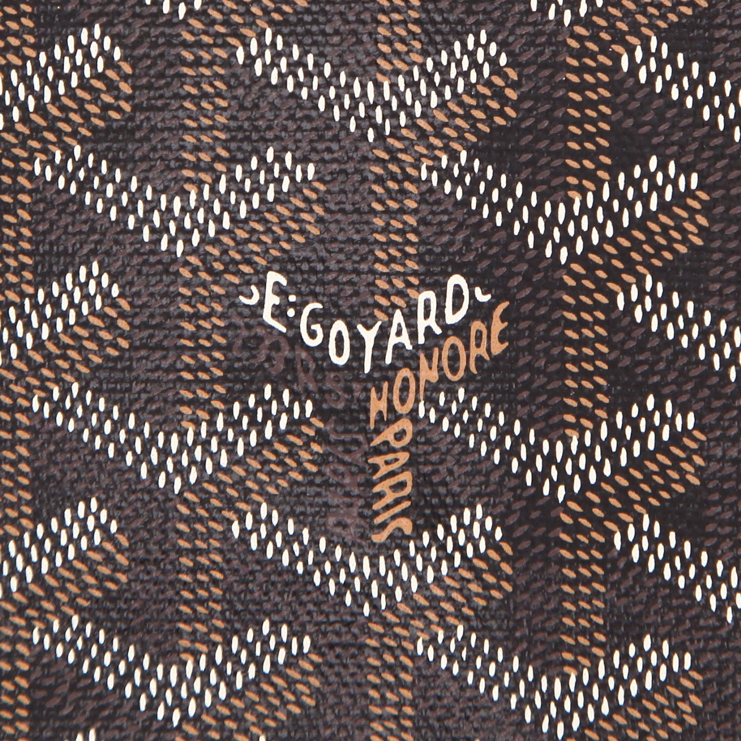 Goyard  Saint-Louis shopping bag  in black and brown Goyard canvas  and brown leather - Detail D2
