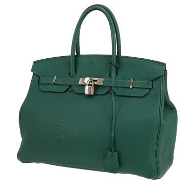 Borsa Hermès  Birkin 35 cm in pelle togo verde malachite