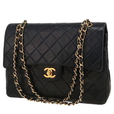Borsa Chanel  Timeless Classic in pelle trapuntata blu marino