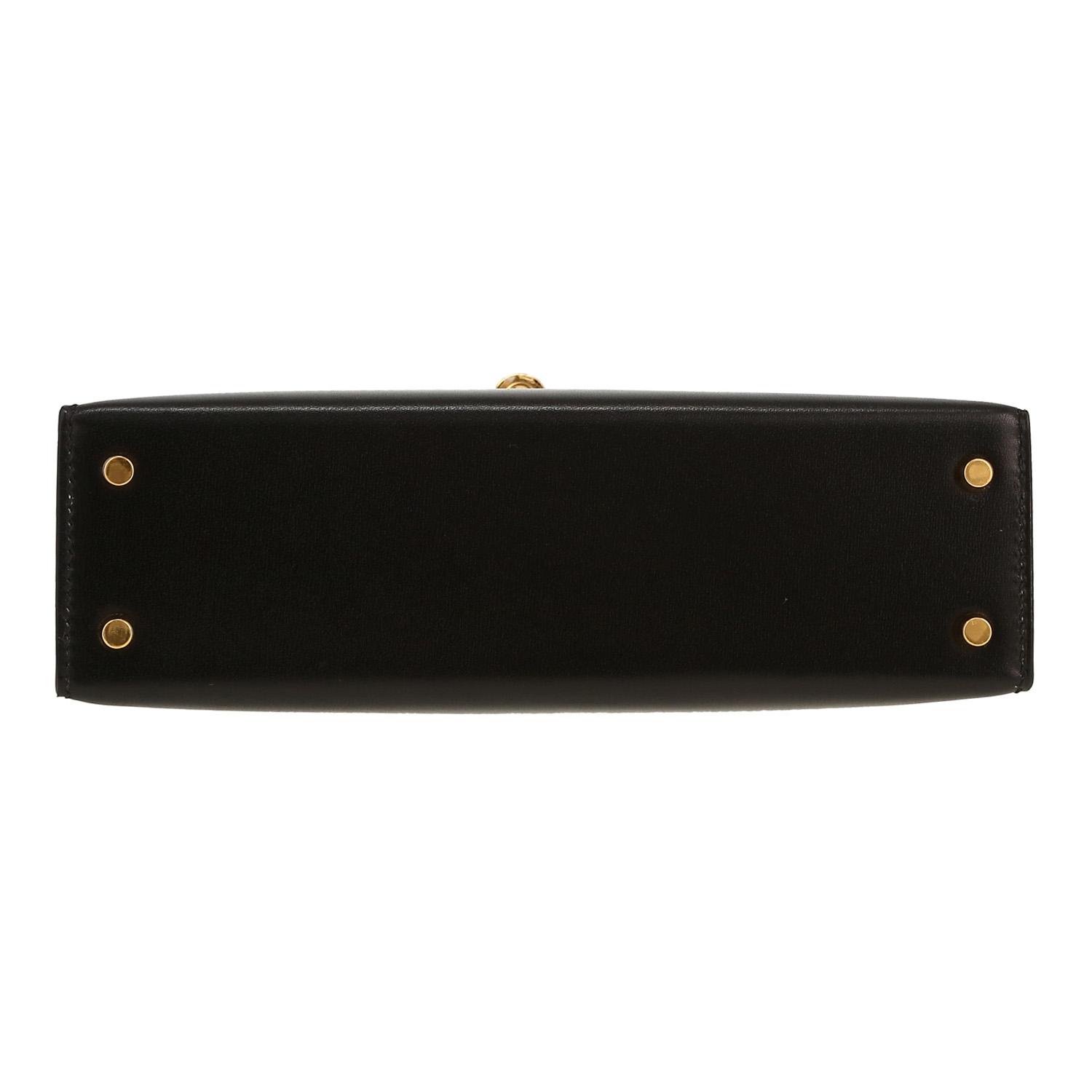 Sac bandoulière Hermès  Kelly 20 cm en cuir box noir - Detail D1