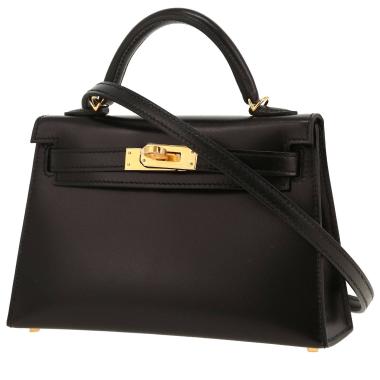 Borsa a tracolla Hermès  Kelly 20 cm in pelle box nera