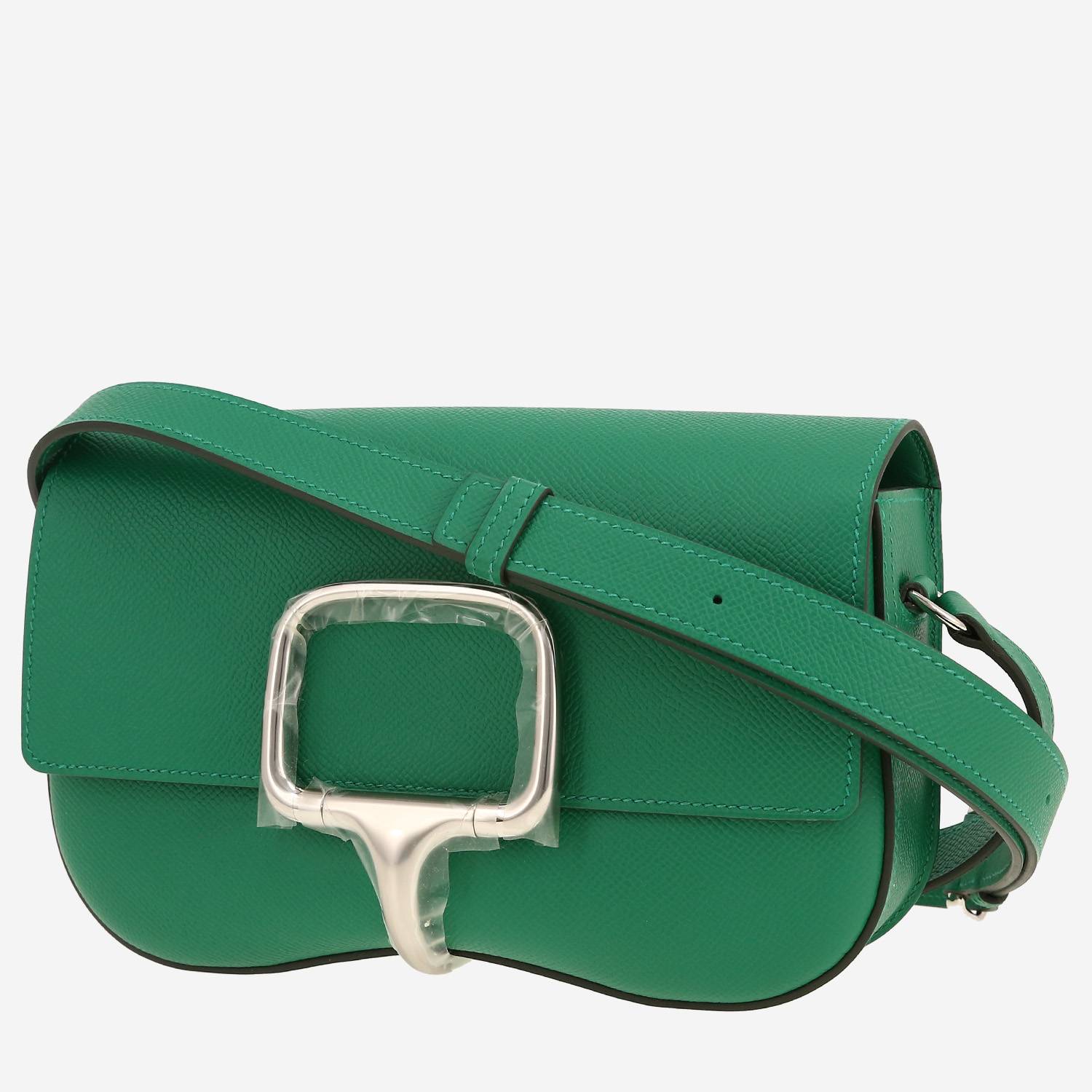 Bolso bandolera Hermès  Della Cavalleria Elan en cuero epsom Vert Vertigo