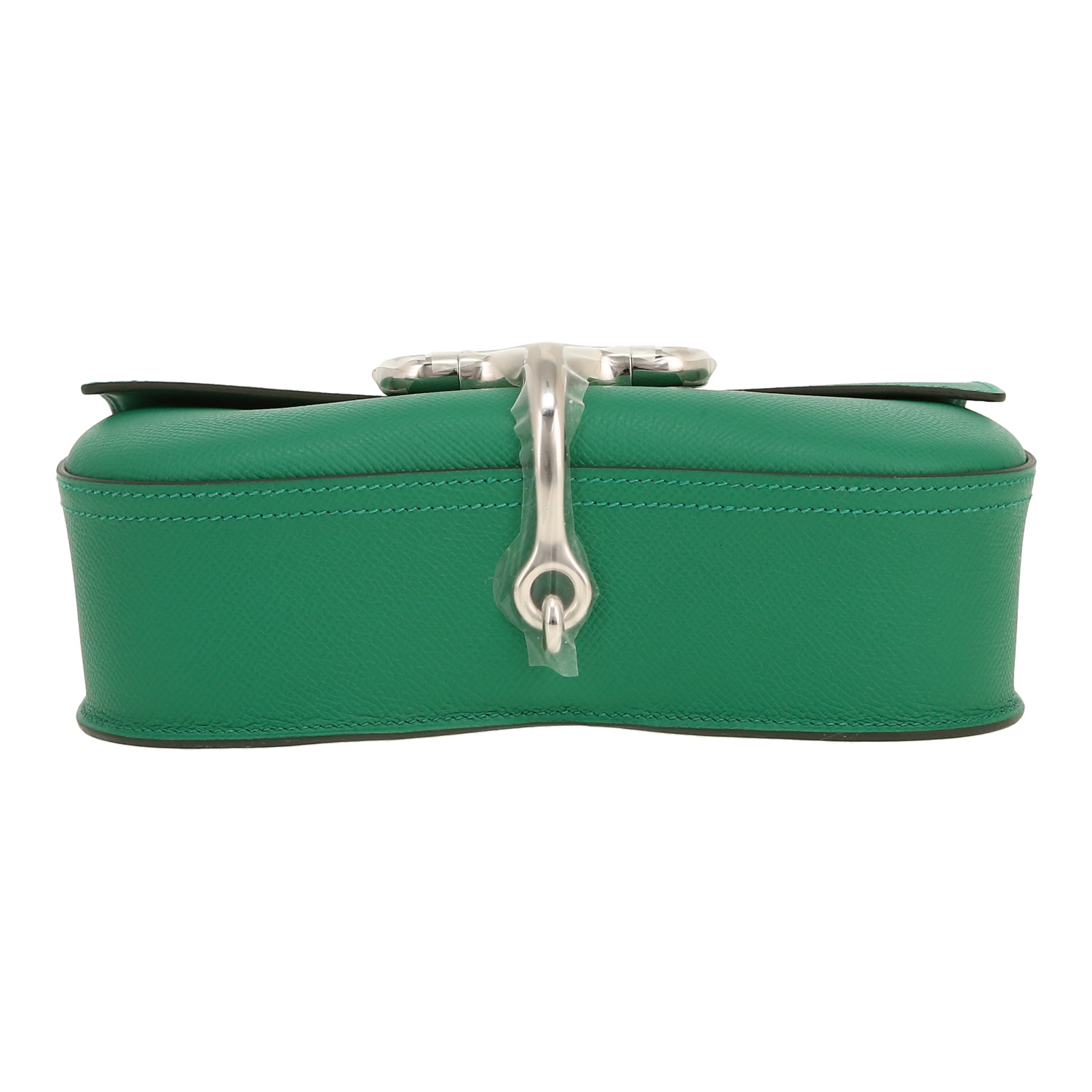 Bolso bandolera Hermès  Della Cavalleria Elan en cuero epsom Vert Vertigo - Detail D1