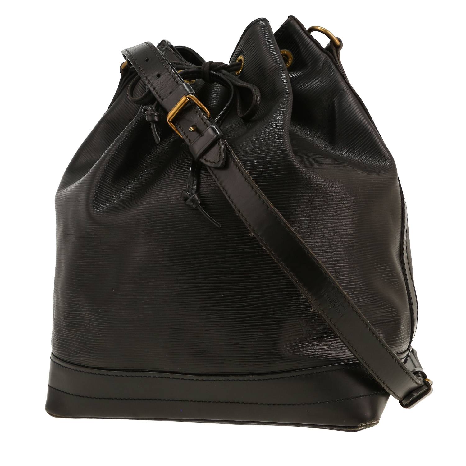 Sac Cabas Louis Vuitton Noé Cuir Épi Noir 1995 Occasion Sac Cabas Louis Vuitton Noé Cuir Épi Noir 1995 Occasion
