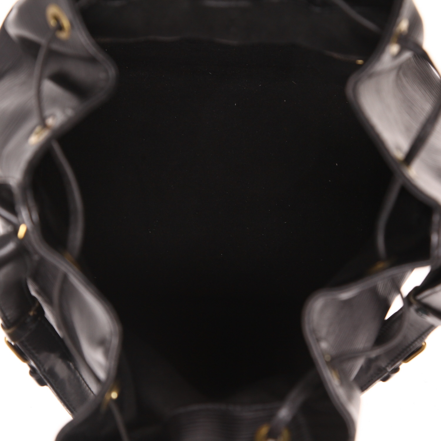 Sac cabas Louis Vuitton  Noé en cuir épi noir et cuir lisse noir - Detail D3