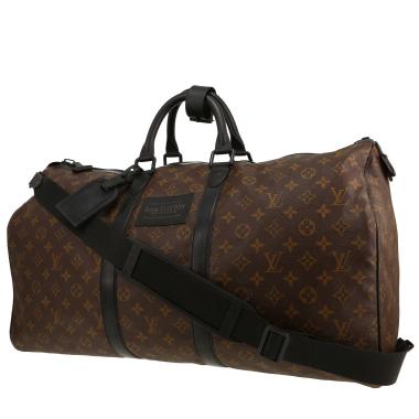 Louis Vuitton  Keepall 55 limited edition Waterproof travel bag  in brown monogram canvas  and black leather