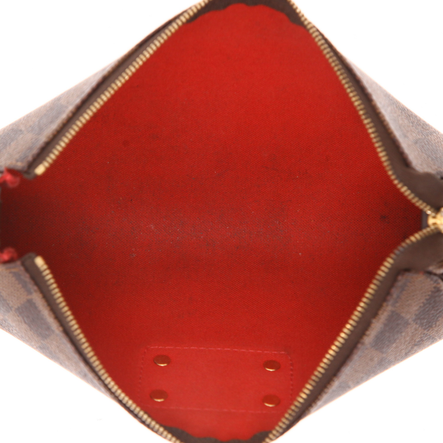 Bolso bandolera Louis Vuitton  Eva en lona a cuadros ébano y cuero marrón - Detail D3