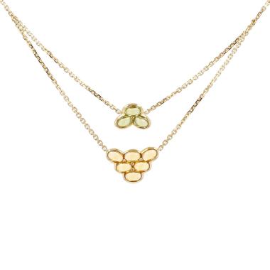 Collier Mauboussin  en or jaune, citrine et péridot