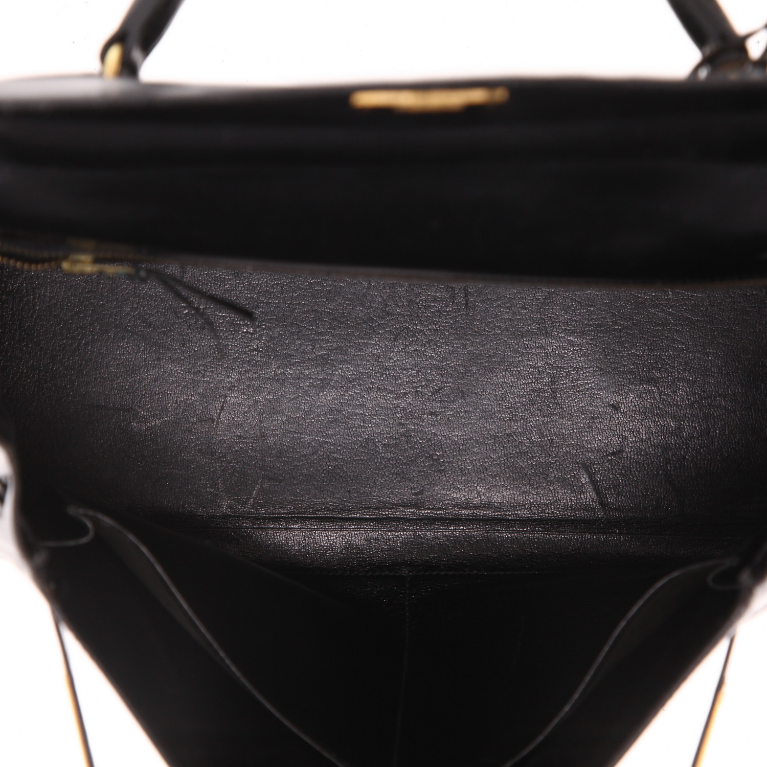 Hermès  Kelly 32 cm handbag  in black box leather - Detail D3